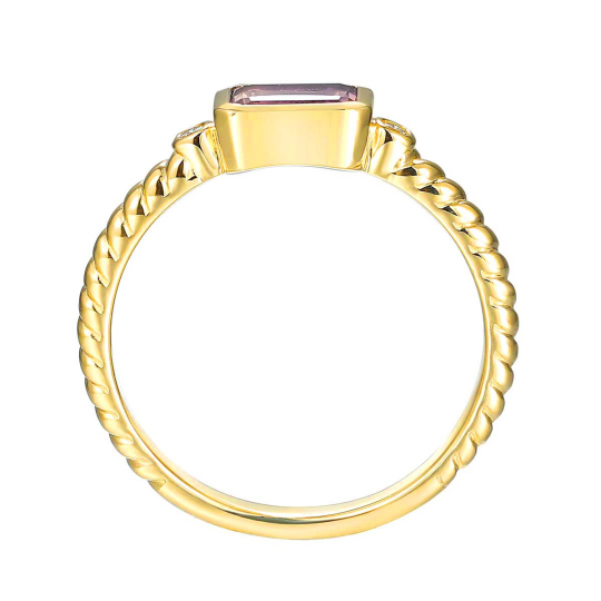 Pierścionek z ametystem i diamentami (R85575 Y AM): 10