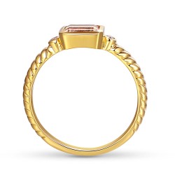 Pierścionek z różowym ametystem i diamentami (R85575 Y PAM): 15 - zdjęcie: 3