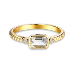 Pierścionek z białym topazem i diamentami (R85575 Y WT): 16 - zdjęcie: 4