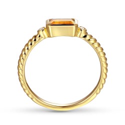 Pierścionek z cytrynem i diamentami (R85575 Y CT): 10 - zdjęcie: 5