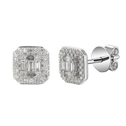 Kolczyki z diamentami (E71618 W S) - zdjęcie: 2