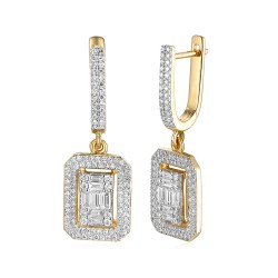 Kolczyki z diamentami (E81616 Y A) - zdjęcie: 2