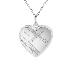 Zawieszka diamentowa serce z mapą Twoich wspomnień (P94832 W M)