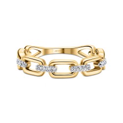 Pierścionek obrączkowy z diamentami (R79466 Y): 13 - zdjęcie: 4