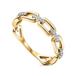 Pierścionek obrączkowy z diamentami (R79466 Y): 13 - zdjęcie: 2