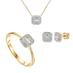 Komplet bizuterii z diamentami (E+R71618+N11582)