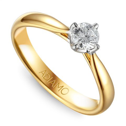 Pierścionek z diamentami (R58704 YW 0,25ct)