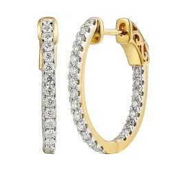 Kolczyki z diamentami  (E80088 Y A D) - zdjęcie: 2