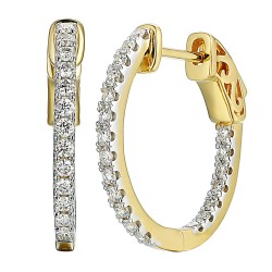 Kolczyki z diamentami (E80088 Y A M) - zdjęcie: 2