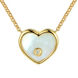 Komplet biżuterii z masa perłową i diamentami (Komplet E82415 N09547) - zdjęcie: 3