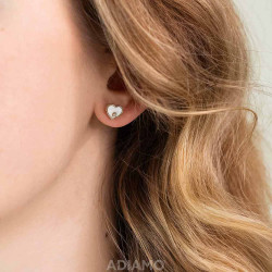 Komplet biżuterii z masa perłową i diamentami (Komplet E82415 N09547) - zdjęcie: 4