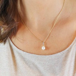 Komplet biżuterii z perłami i diamentami (Komplet 21600) - zdjęcie: 4