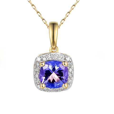 Zawieszka z tanzanitem i diamentami (P58266 Y T)