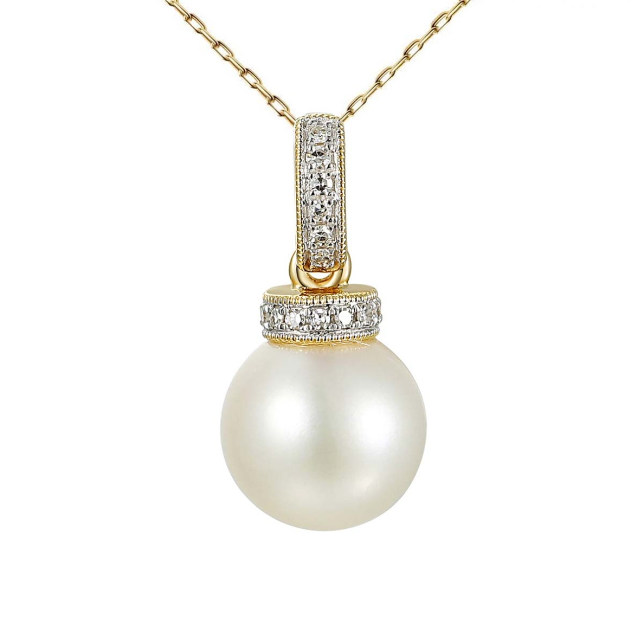 Zawieszka z perłą i diamentami