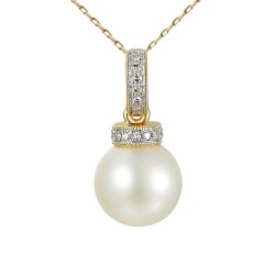 Zawieszka z perłą i diamentami - zdjęcie: 2