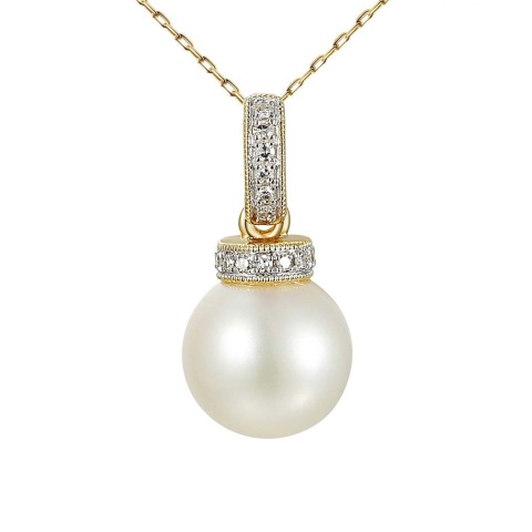 Zawieszka z perłą i diamentami