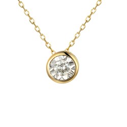 Naszyjnik z diamentem (N08999 Y C 0,04ct) - zdjęcie: 2