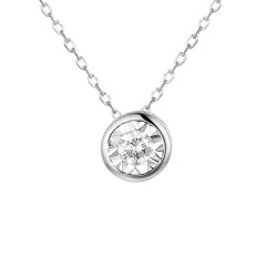 Naszyjnik z diamentem (N08999 W C 0,04ct) - zdjęcie: 2