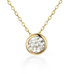 Naszyjnik z diamentem (N08999 Y C 0,07ct)