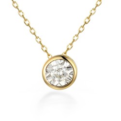 Naszyjnik z diamentem (N08999 Y C 0,08ct) - zdjęcie: 2