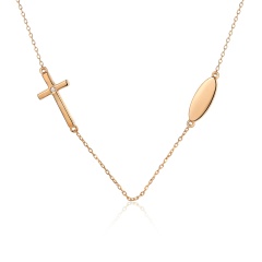 Naszyjnik krzyżyk z diamentem (N03979 R)