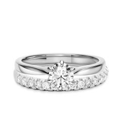 Obrączka ślubna z diamentami, 0,27 ct (O-R59652 W)