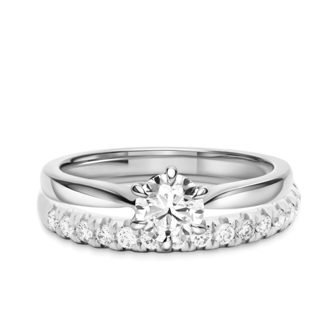 Obrączka ślubna z diamentami, 0,27 ct (O-R59652 W)