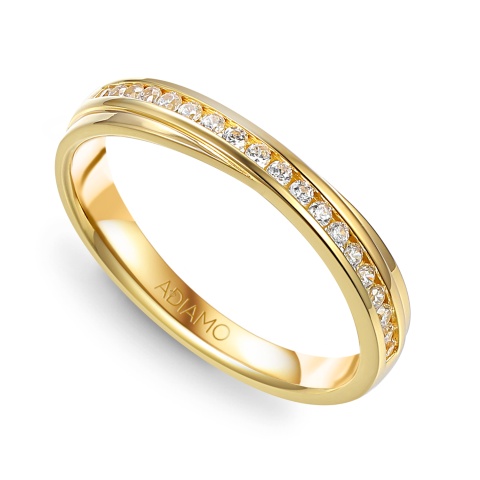 Obrączka z diamentami (R15945 Y)