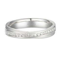 Obrączka ślubna z diamentami, 2,5 mm (R15945 W): 7 - zdjęcie: 2