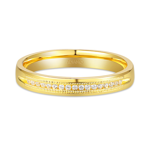 Obrączka ślubna z diamentami, 3 mm (O-R46063 Y)