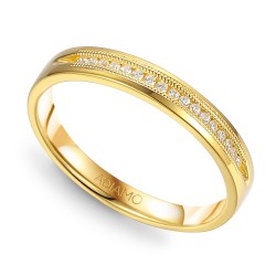 Obrączka ślubna z diamentami, 3 mm (O-R46063 Y): 10 - zdjęcie: 2