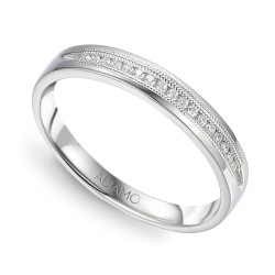 Obrączka ślubna z diamentami , 3 mm (O-R46063 W): 10 - zdjęcie: 3