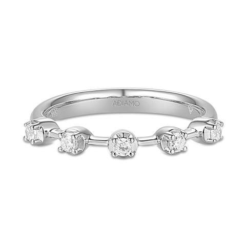 Pierścionek obrączkowy z diamentami (O-R83040 W)