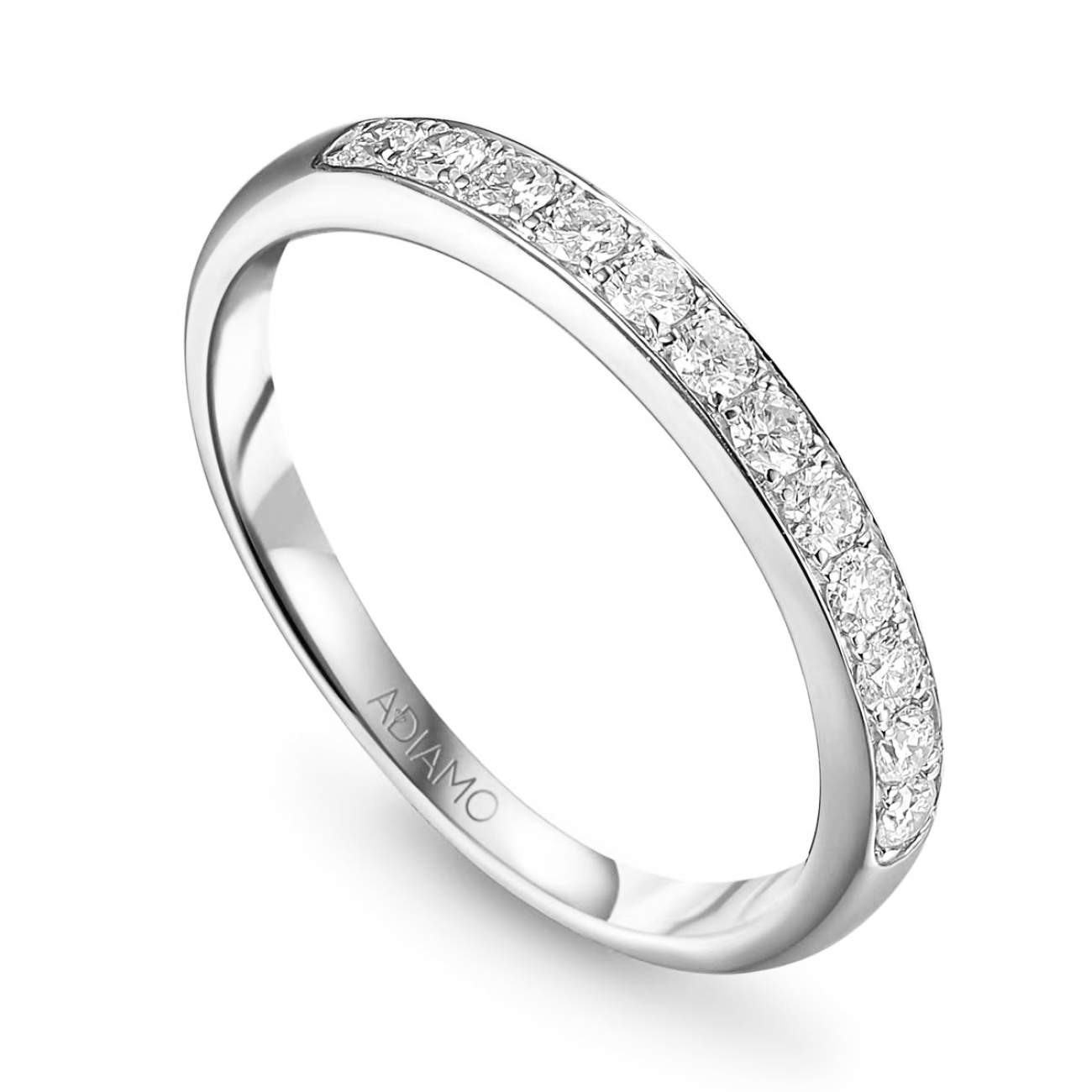 Obrączka ślubna z diamentami,  (R60607 W 0,40ct): 10