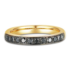 Obrączka z czarnymi diamentami (R60607 Y BD 0,40ct)