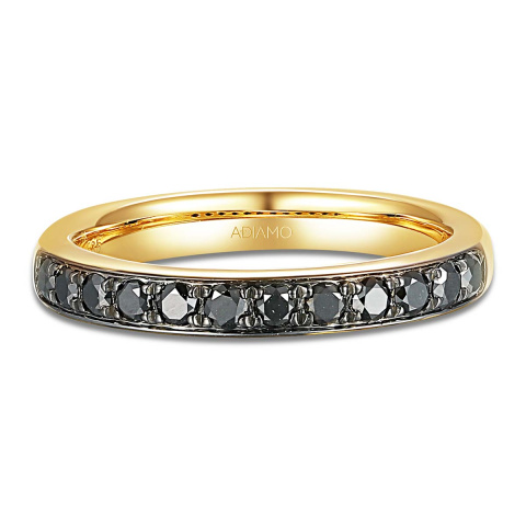 Obrączka z czarnymi diamentami (R60607 Y BD 0,40ct)
