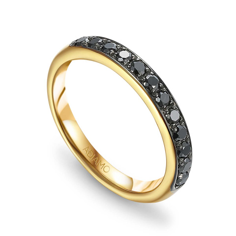 Obrączka z czarnymi diamentami (R60607 Y BD 0,40ct)