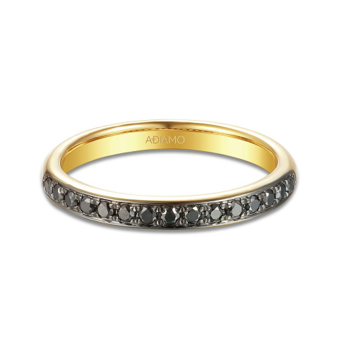 Obrączka z czarnymi diamentami (R60607 Y BD 0,20ct)