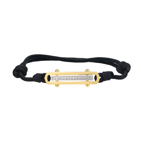 Męska bransoletka sznurkowa z diamentami laboratoryjnymi