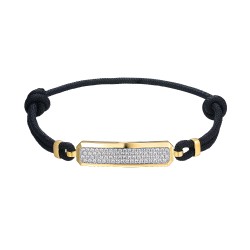 Męska bransoletka sznurkowa z diamentami laboratoryjnymi - zdjęcie: 2