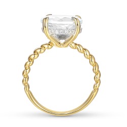 Pierścionek z białym topazem i diamentami (R85127 Y WT): 10 - zdjęcie: 4