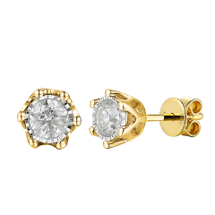Kolczyki z diamentami (E88312 0,45ct Y S)