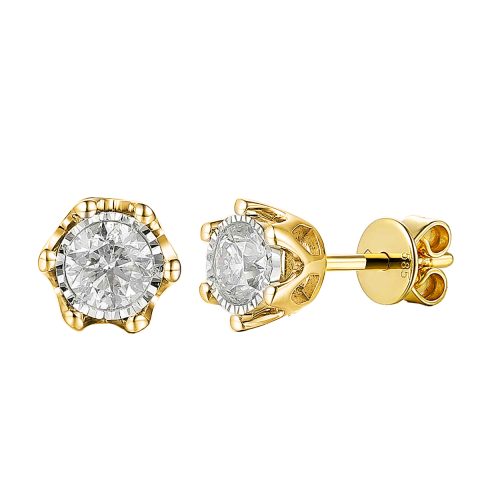 Kolczyki z diamentami (E88312 0,45ct Y S)