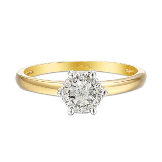 Pierścionek z diamentami (R48553 YW): 10