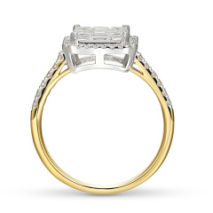 Pierścionek z diamentami (R68048 YW)
