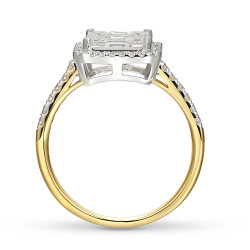 Pierścionek z diamentami (R68048 YW): 10 - zdjęcie: 3
