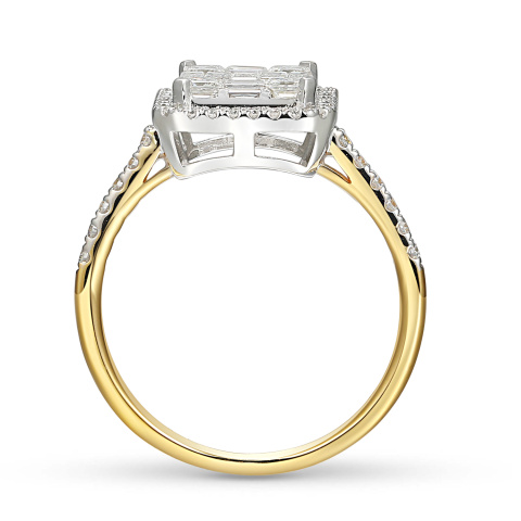 Pierścionek z diamentami (R68048 YW)