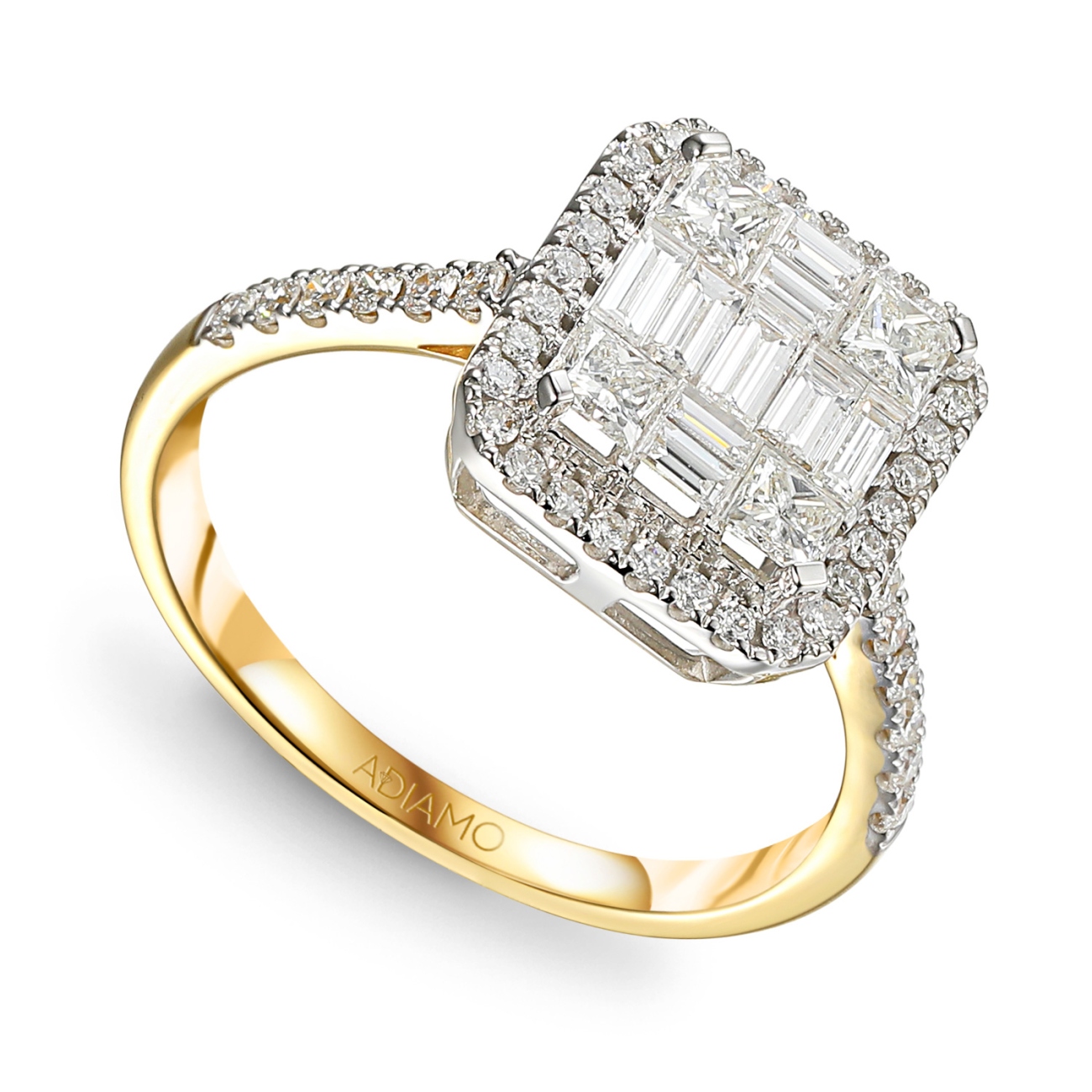 Pierścionek z diamentami (R68048 YW): 14