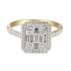 Pierścionek z diamentami (R68048 YW)