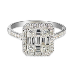 Pierścionek z diamentami (R68048 W): 8 - zdjęcie: 3